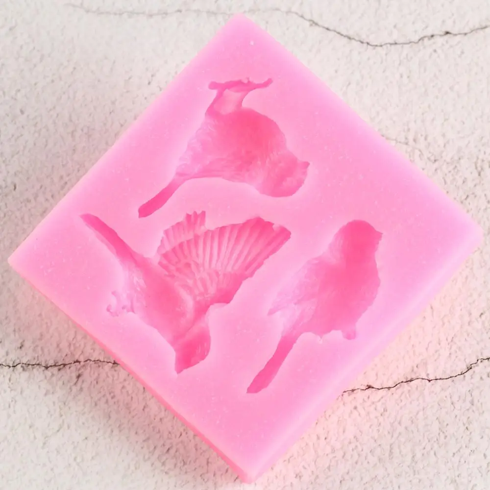 Sugarcraft силиконовая форма для птиц Топпер кексов помадки торта инструменты