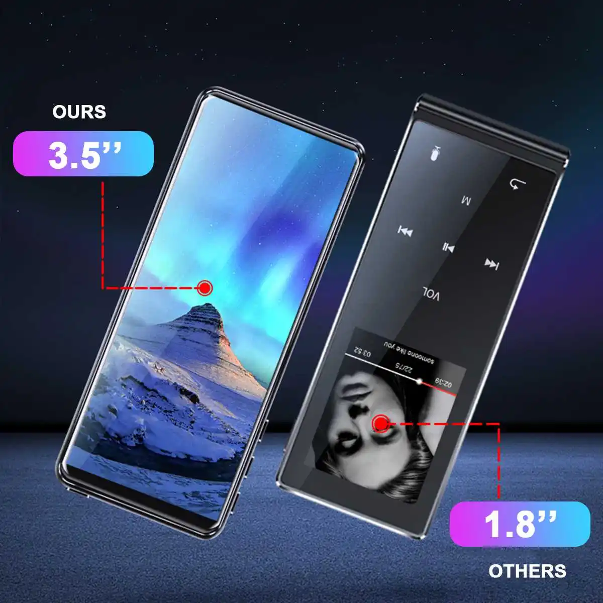 3,5 ''ips сенсорный полный экран bluetooth MP3 MP4 плеер длительное время ожидания портативный плеер Поддержка fm-радио видео музыкальный проигрыватель электронных книг