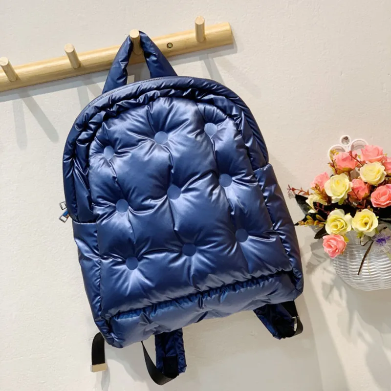 New ladies cotton backpack autumn and winter Korean fashion cotton space cotton air bag portable shoulder back down female bag