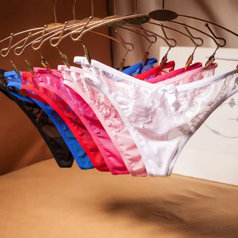 Женское сексуальное нижнее белье трусы с прозрачной сеткой перекрестными