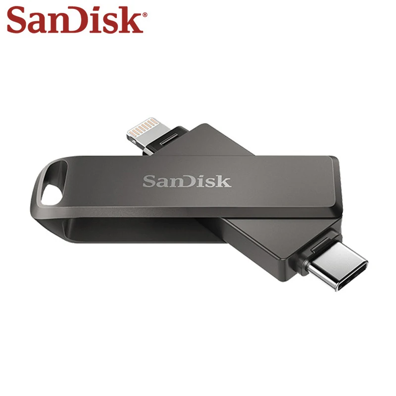 

SanDisk USB Flash Drive Type-C & Lightning OTG Pendrive 64GB 128GB 256GB iXpand MFi U Disk Pen Drive for iPhone iPad Mac Android