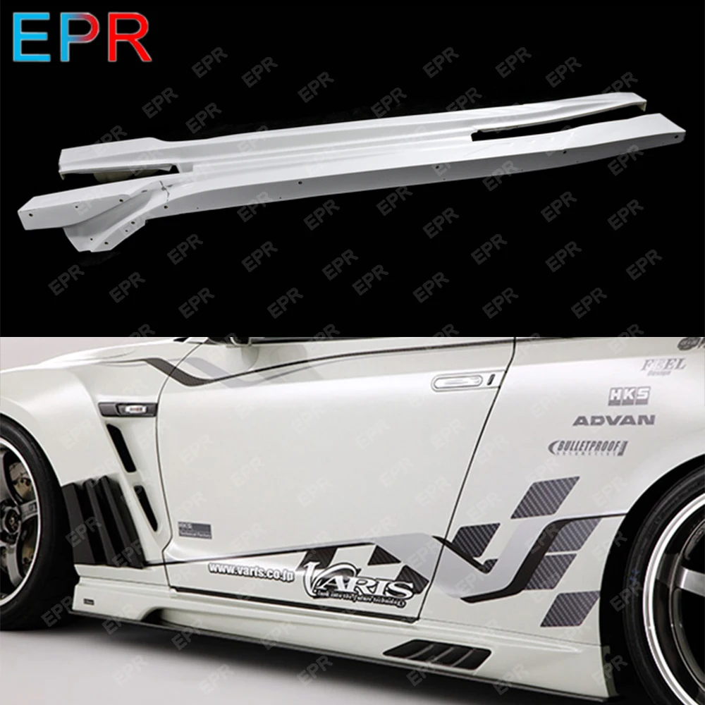 For Nissan R35 GTR Glass Fiber Side Skirt Body Kit Car Styling Auto Tuning Part 2013 Ver Varis Fiberglass | Автомобили и