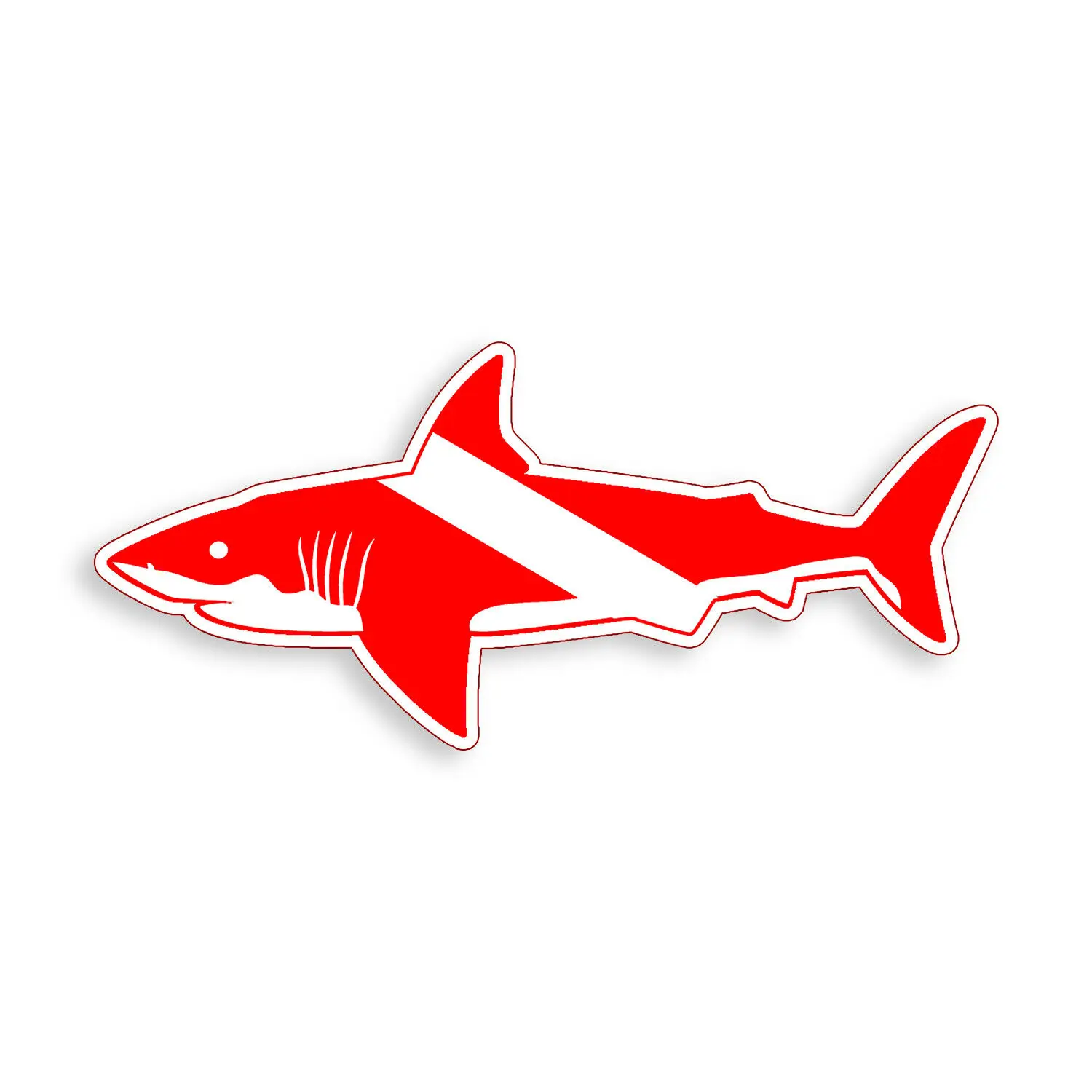 

W-0606 Creativity Color Shark Modeling Personality Car Stickers PVC Fashion Auto Window Bumper Waterproof Cover Scratches Decals