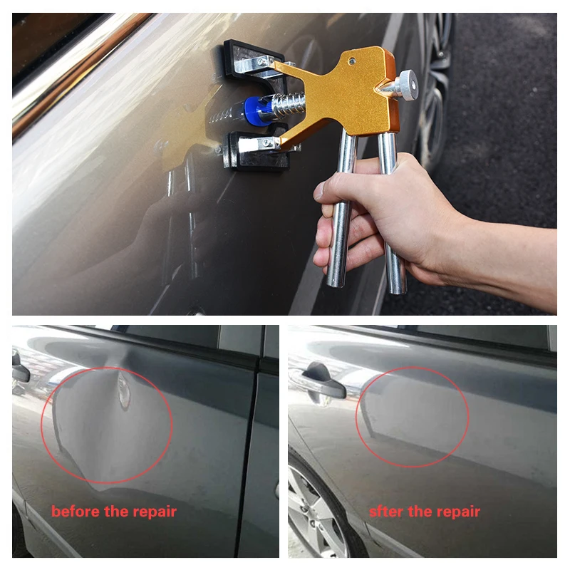 Приспособление для удаления вмятин кузова автомобиля с 10 вкладками сильная