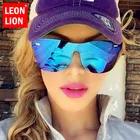 Солнцезащитные очки LeonLion без оправы для мужчин и женщин, винтажные, квадратной формы, роскошные брендовые