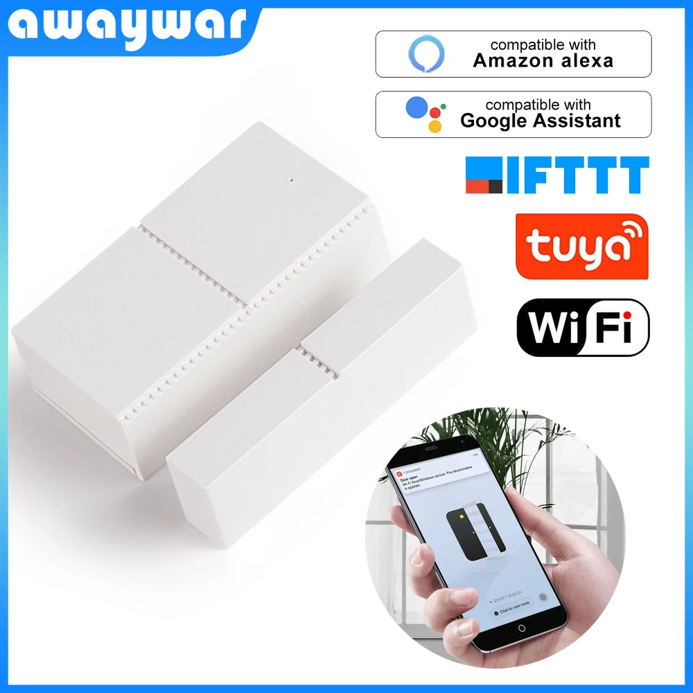 Беспроводной датчик двери окон Tuya WIFI для приложение управления сигнализацией