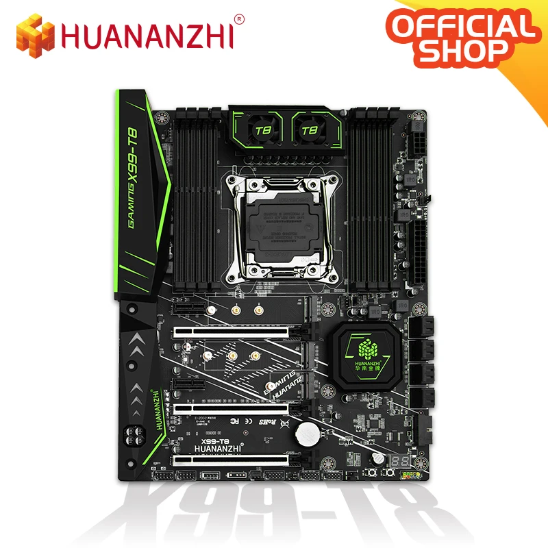 Toda a Série Huananzhi Placa Intel t8 e5 Lga2011-3 Ddr3 Recc Non-ecc Memória Nvme Usb3.0 Atx Servidor Mãe X99