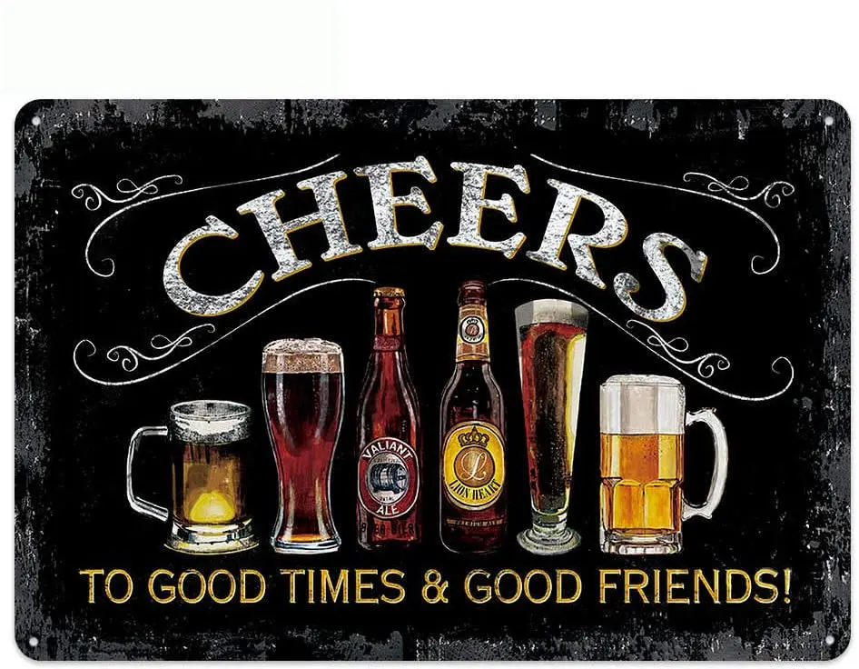 Оригинальный ретро дизайн жестяной металлический настенный постер черная