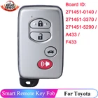 KEYECU умный пульт дистанционного управления для Toyota Avalon Camary Aurion Sequoia Prius A433 F433 27145-0140 27145-3370 27145-5290 брелок для ключей с 4 кнопками