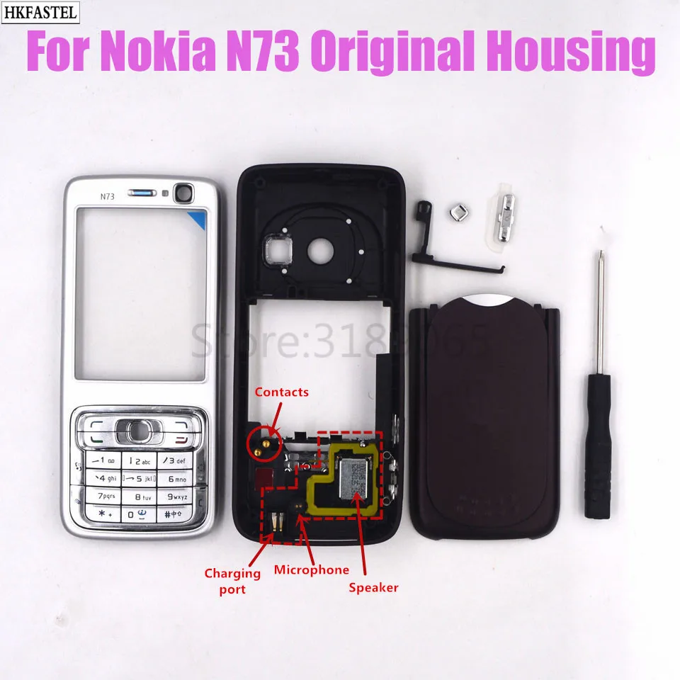 Новый оригинальный чехол для сотового телефона Nokia N73 с динамиком и портом