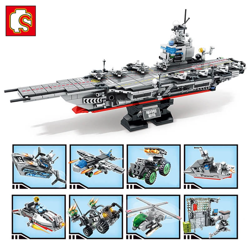 Конструктор Sembo 836 шт. модель летательного аппарата игрушки боевой корабль |