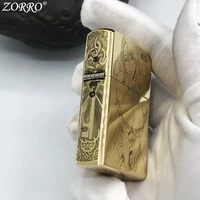 zorro lighter pure copper sexy beauty retro windproof kerosene mens high end personality creativity for boyfriend