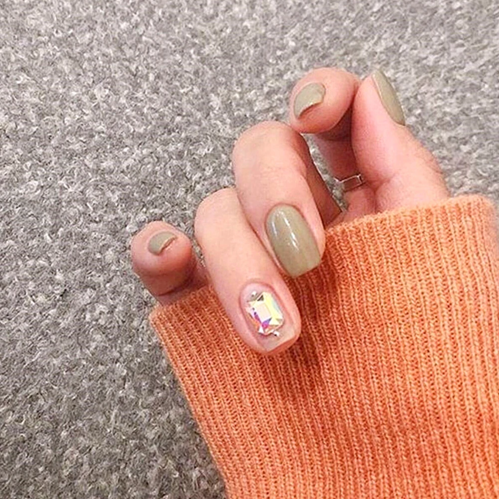 

12 Grid Nail Flakies Sequins Colorful Holographic Powder AB Clear Irregularity Water Drop Nail Glitter Rhinestone Manicure Decor