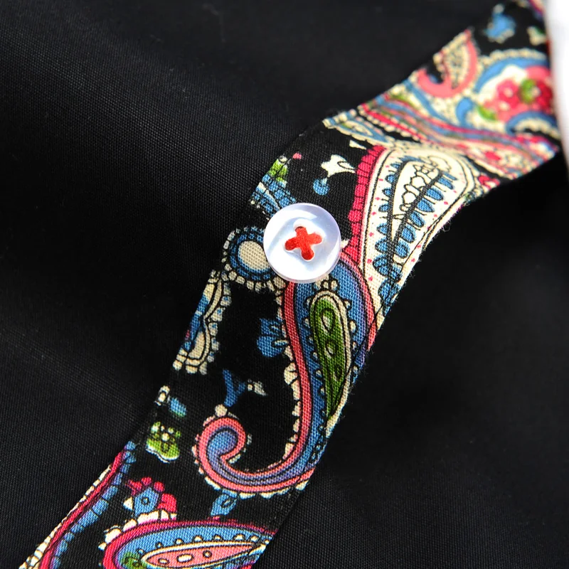 Мужская двухслойная рубашка в китайском стиле Классическая из чистого хлопка с