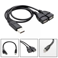 usb 2 0 hub male to 2 dual usb female jack splitter cable power one to two power adapter phone cord for pc laptop splitter s6y4
