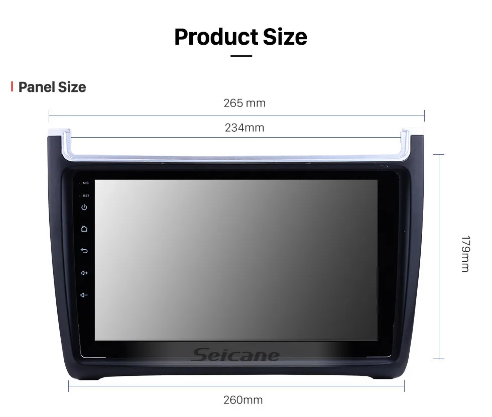 Seicane Android 8,1/9,0 9 дюймов 2DIN gps Автомагнитола для 2012 2013- Фольксваген Поло сенсорный мультимедийный плеер головное устройство