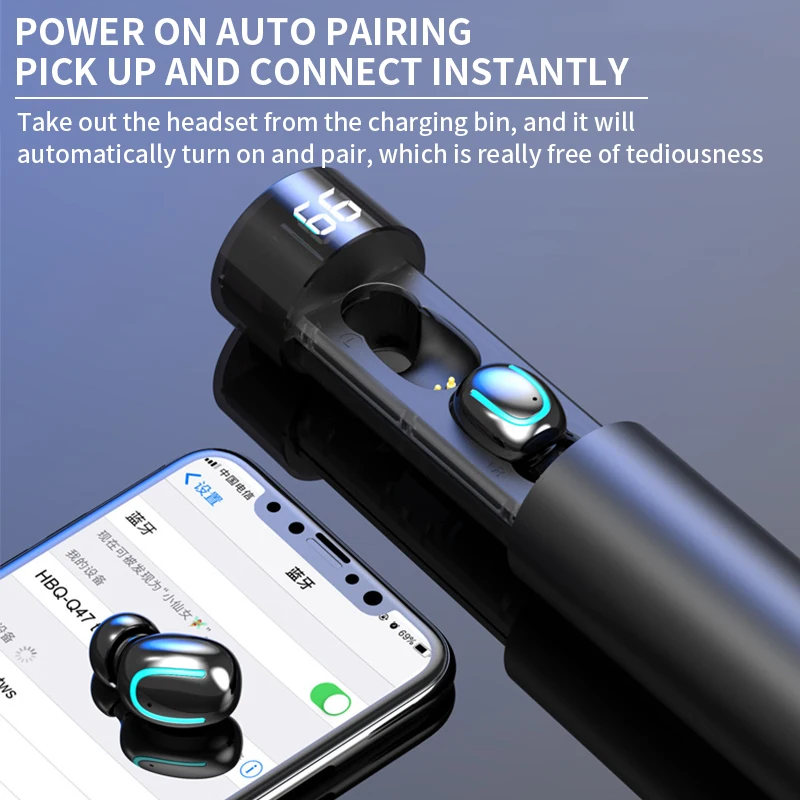 2020 New Q67 Wireless Earbuds 3D Stereo Mini Bluetooth Earphone 5.0 With Dual Sports Waterproof Earphones Auto Pairing | Электроника