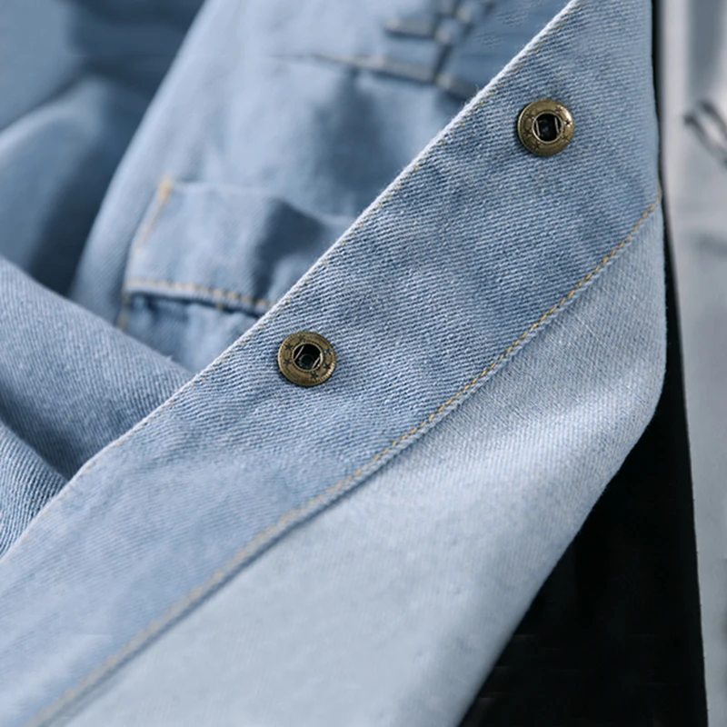 

Jackets Women Single Breasted Korean Style Solid All-match Students Denim Spring Loose Pockets Simple Elegant Female Streetwear