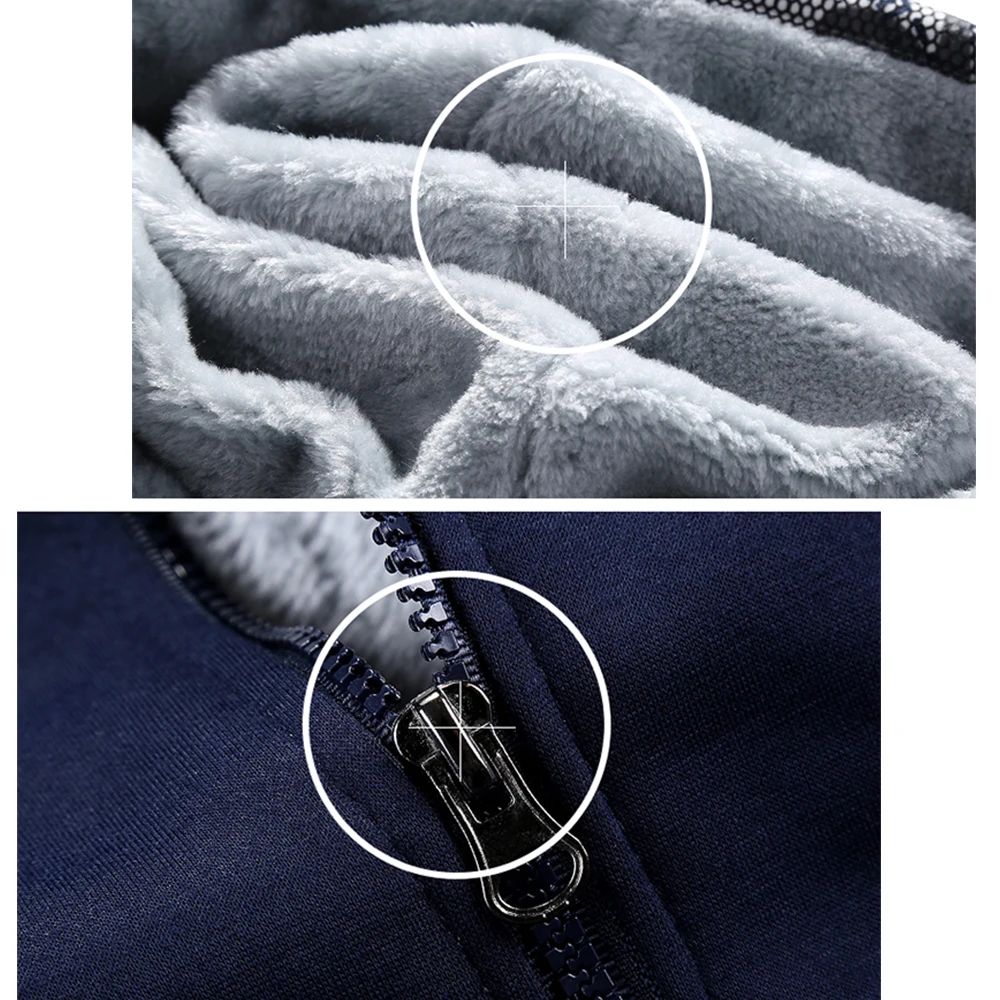 Мужская зимняя куртка Флисовая теплая Толстая парка с капюшоном бархатные