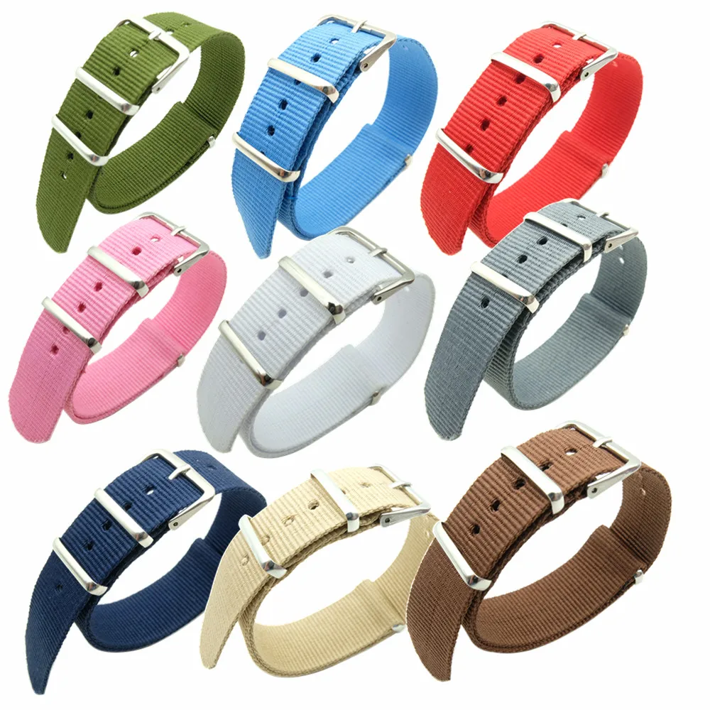 Ремешок нейлоновый для наручных часов повседневный армейский спортивный