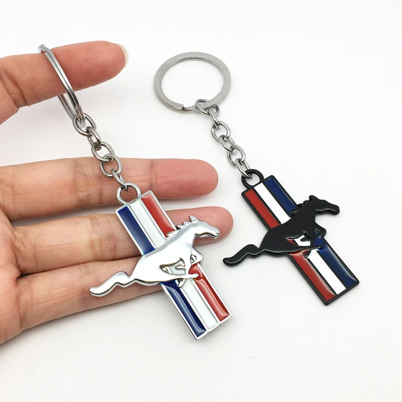 Металлическая 3d эмблема брелок для ключей с логотипом бегущая лошадь Ford Mustang Shelby