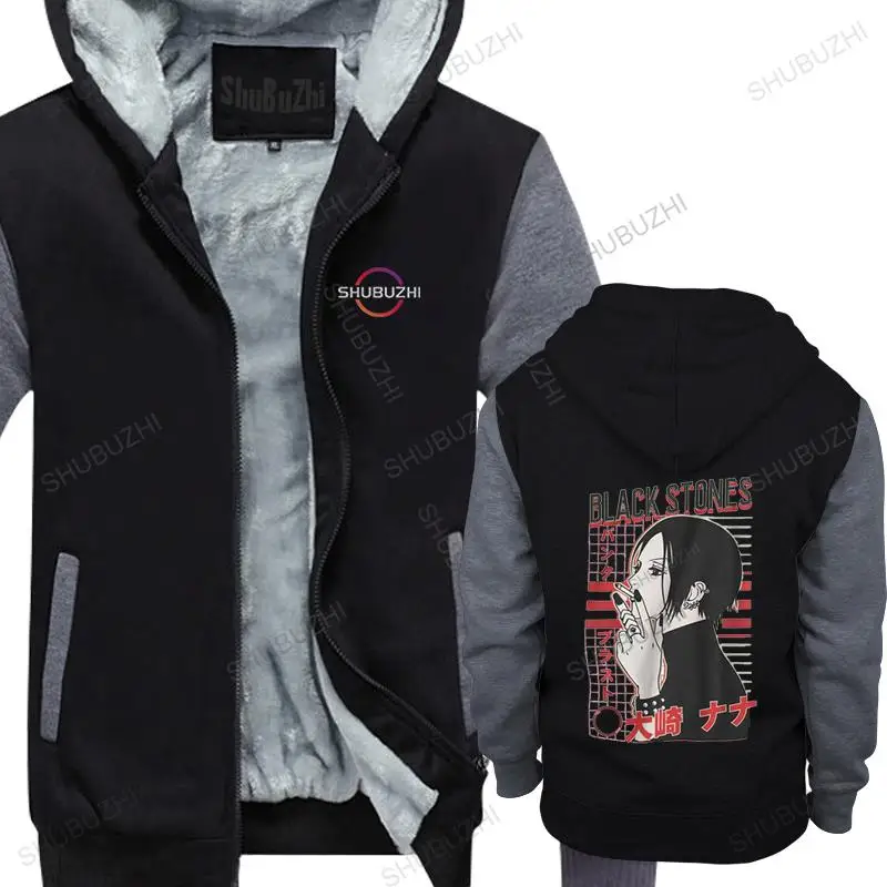 

Personality Men thick hoodie Nana Osaki sweatshirt Cotton winter hoody zipper Tops Leisure Harajuku Anime Manga Streetwear Gift