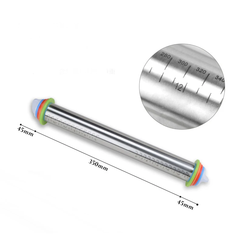 Регулируемая Скалка из нержавеющей стали с 4 съемными кольцами | Дом и сад