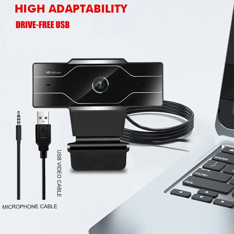 

Webcam 1080P Full HD Web Camera Built-in Microphone Rotatable USB Plug Web Cam For PC Computer Laptop Desktop