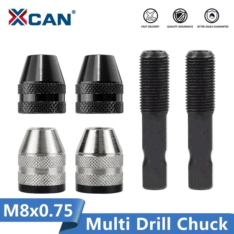 Патрон для дрели XCAN M8x0.75 универсальный БЕСКЛЮЧЕВОЙ патрон Dremel диаметр 17 мм -