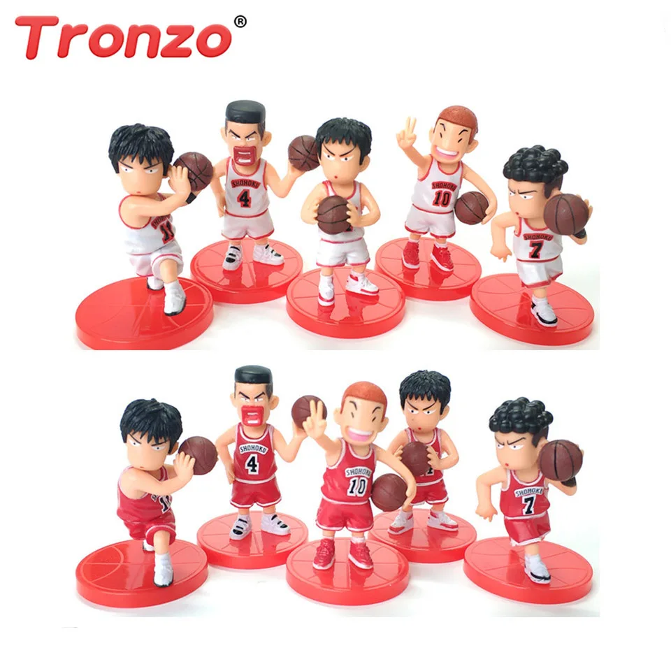 Tronzo 5 шт./компл. аниме Slam Dunk Hanamichi Sakuragi Rukawa Kaede Mitsui Hisashi ПВХ фигурка Модель Куклы