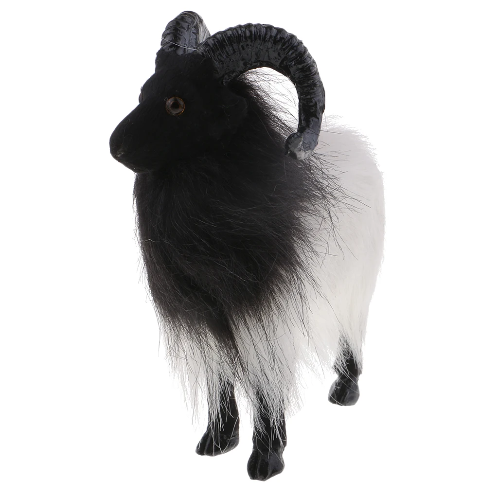 

Animals Hobby Collections Lifelike Plush Toys Goat Sheep Figurines Ornaments