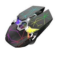 pohiks 1pc 2 4ghz wireless gaming mouse rechargeable optical 2400dpi 6 buttons mice with breathing light for pc computer laptop