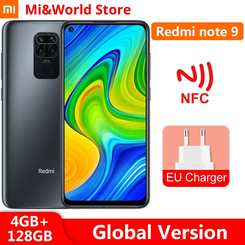 Глобальная версия Xiaomi Redmi Note 9 4 Гб 128 ГБ NFC мобильный телефон MTK Helio G85 Восьмиядерный