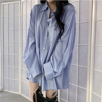 womens tops new loose casual tops and shirt shirts fashion long sleeved cardigan jacket early autumn pure color shirt