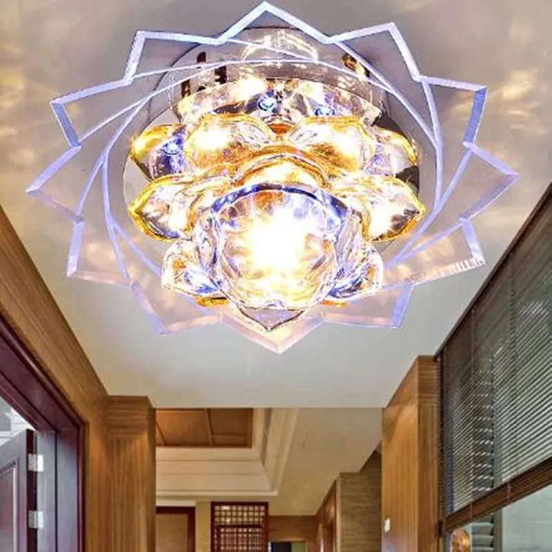 

Modern LED Crystal Ceiling Light 20CM Circular Mini Ceiling Lamp Luminarias Rotunda Light For Living Room Aisle Corridor Kitchen