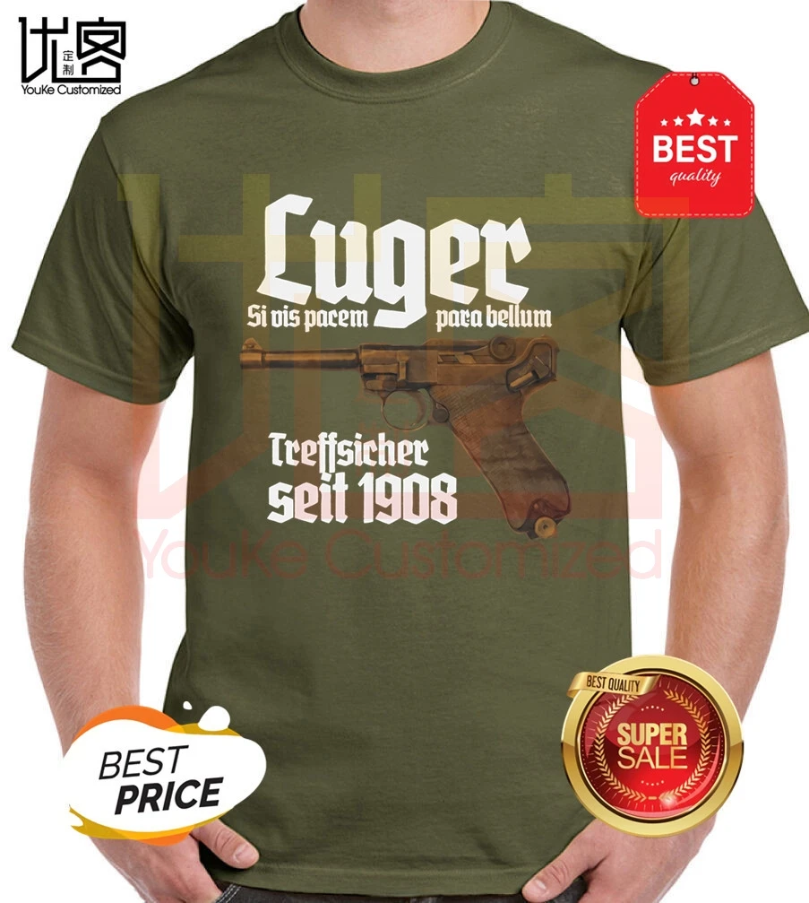 Футболка Luger Premium для мужчин и женщин топы из 100% хлопка с коротким рукавом