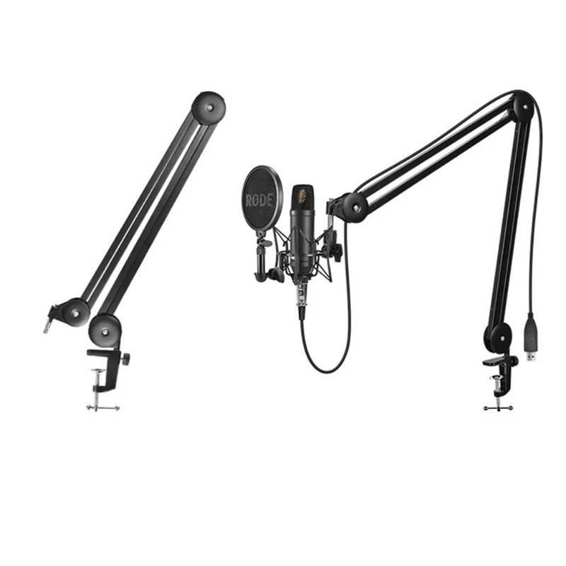 

360 Degree Rotation Mount Barcket Adjustable Desktop Clamp Suspension Boom Scissor Arm Stand Holder