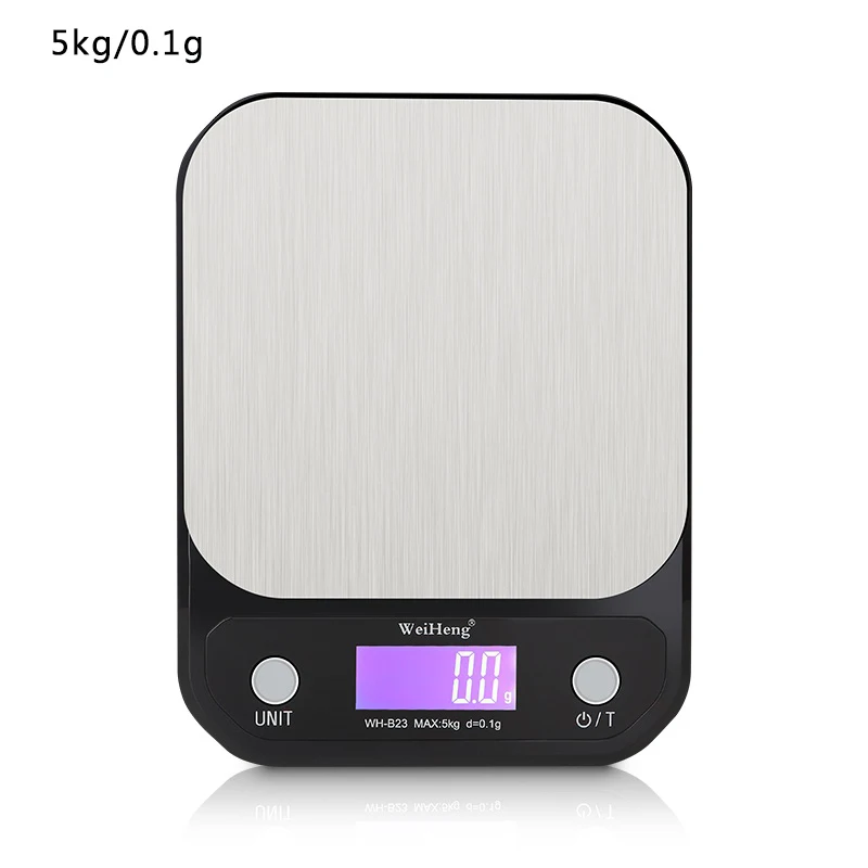 5kg-0.1g black СВЕТОДИОДНЫЙ цифровой весы, портативные прецизионные электронные кухонные весы, весы для выпечки, весы для измерения веса 10 кг/5 кг/3 кг 1 г/0,1 г - Цвет: 5kg-0.1g black