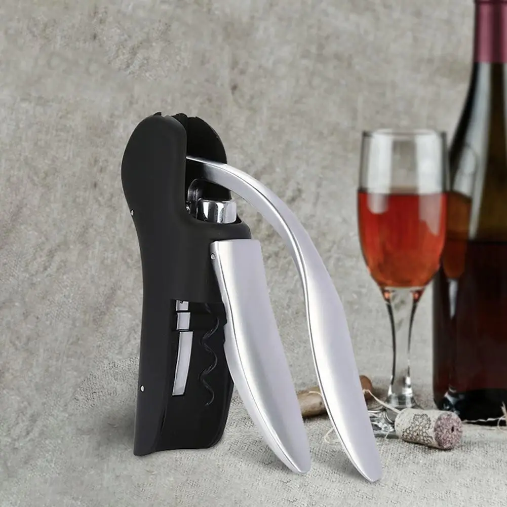 

Bottle Openers Foil Cutter Wine Tool Set Cork Drill Corkscrew Wine Accessories Bar Lifter Kitchen Kit Lever Opener E7H2