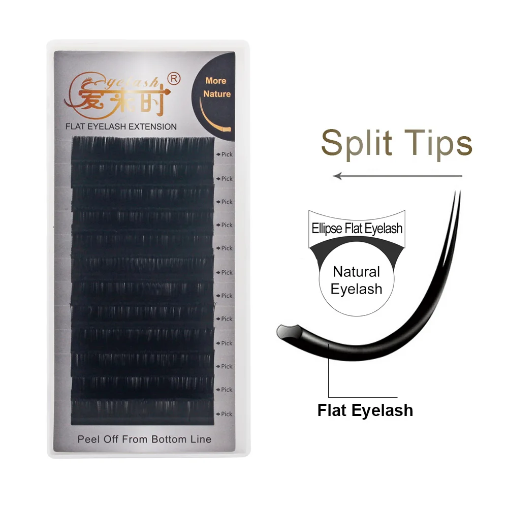Матовые накладные ресницы Новые Накладные с эллипсом 0 10/0 15/0 20 мм плоские Прямая