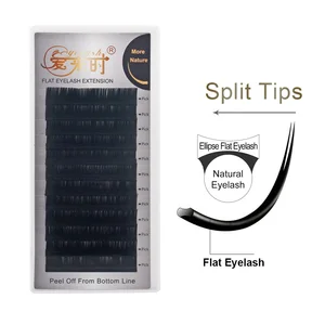 Матовые накладные ресницы, Новые Накладные ресницы с эллипсом 0,100,150,20 мм, плоские ресницы, Прямая поставка