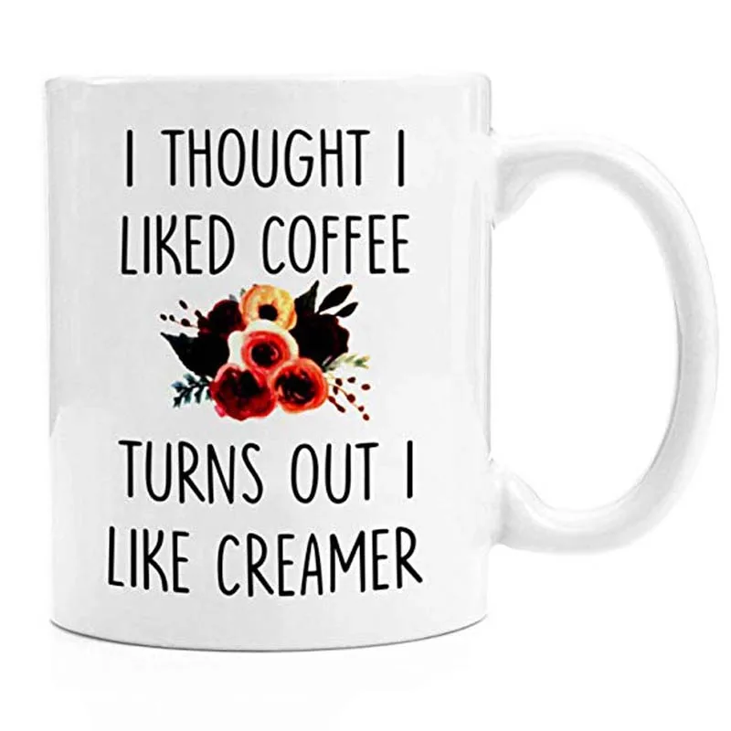 Забавная кофейная кружка с высказками Я думал что мне нравится кофе оказывается