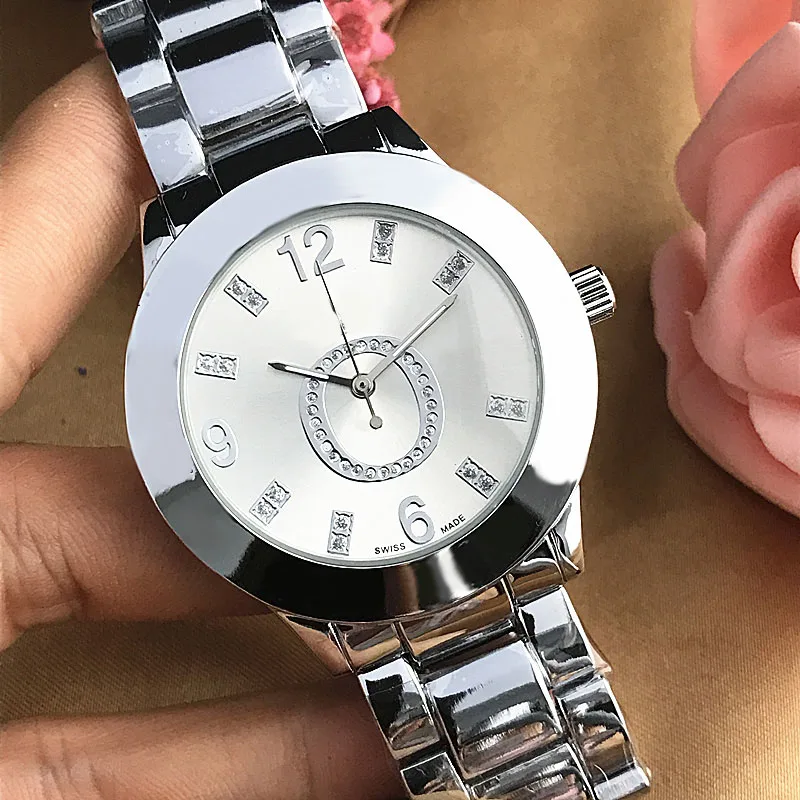 

RLLEN Stainless Steel Men Women Couples Quartz Watches Fashion Luxury Jewelry Gift Charm Temperament Elegant Generous