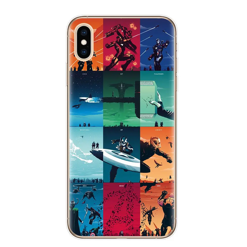 Для iphone 7 8 6 6S Plus чехол Марвел Мстители Мягкий ТПУ для телефона 7Plus 5 5S SE X XR XS Max Coque |