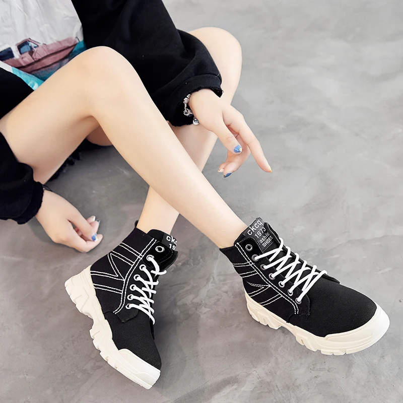 Женские ботинки повседневные ботильоны на низком каблуке дышащая легкая зимняя