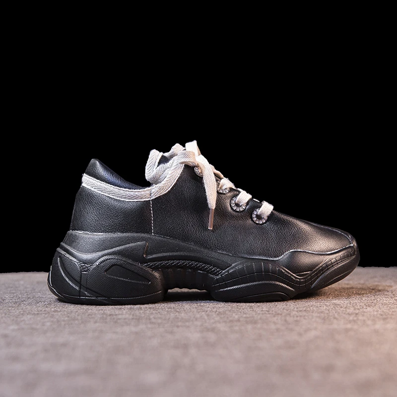 Новинка модные кроссовки на платформе женская обувь толстой подошве цвет белый