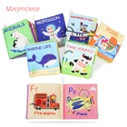 Детские разноцветные стирающиеся английские книги для новорожденных 0-12 месяцев умные Игрушки для раннего развития для детей