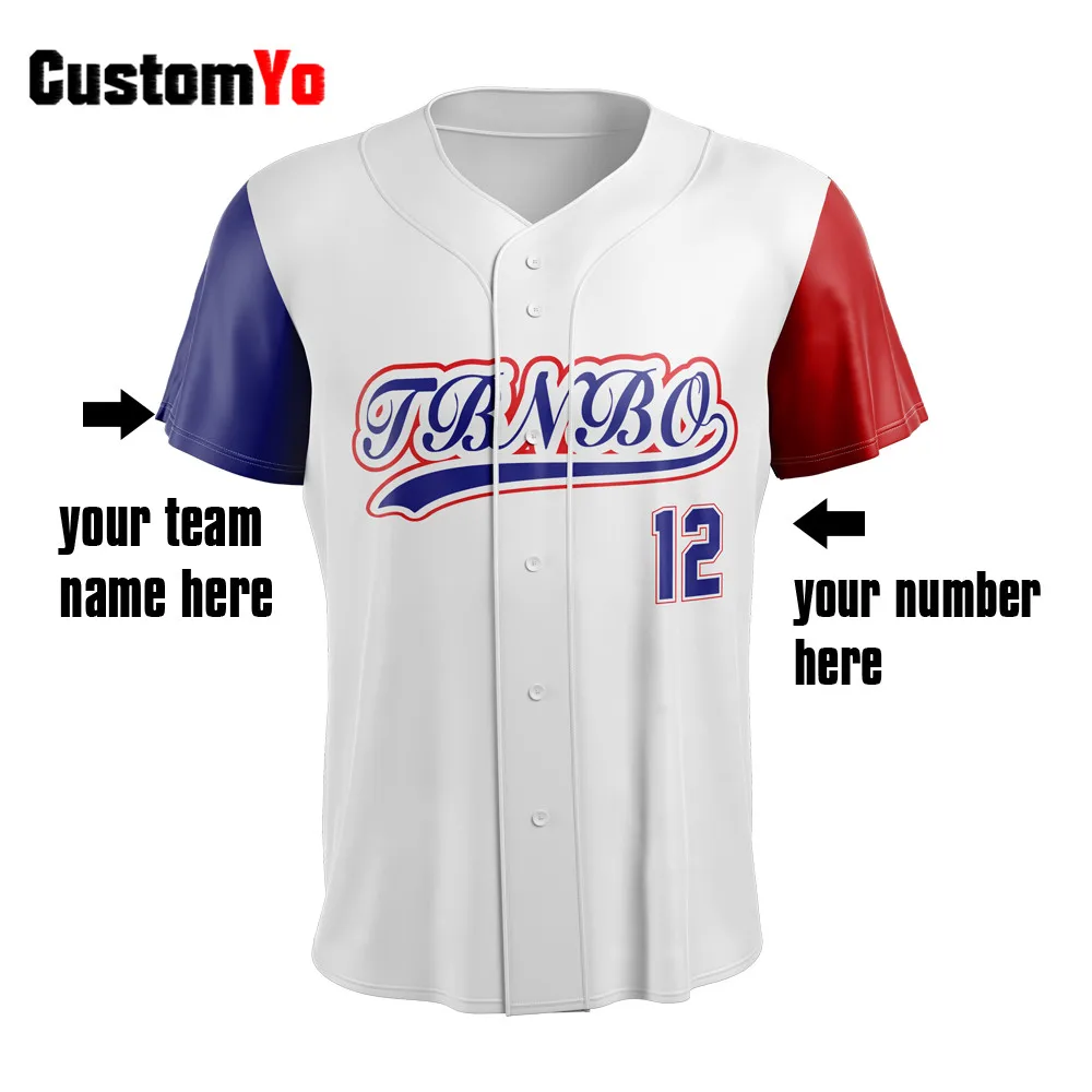 100% полиэстер бейсбольная Джерси на заказ Молодежная рубашка мужская темно синяя