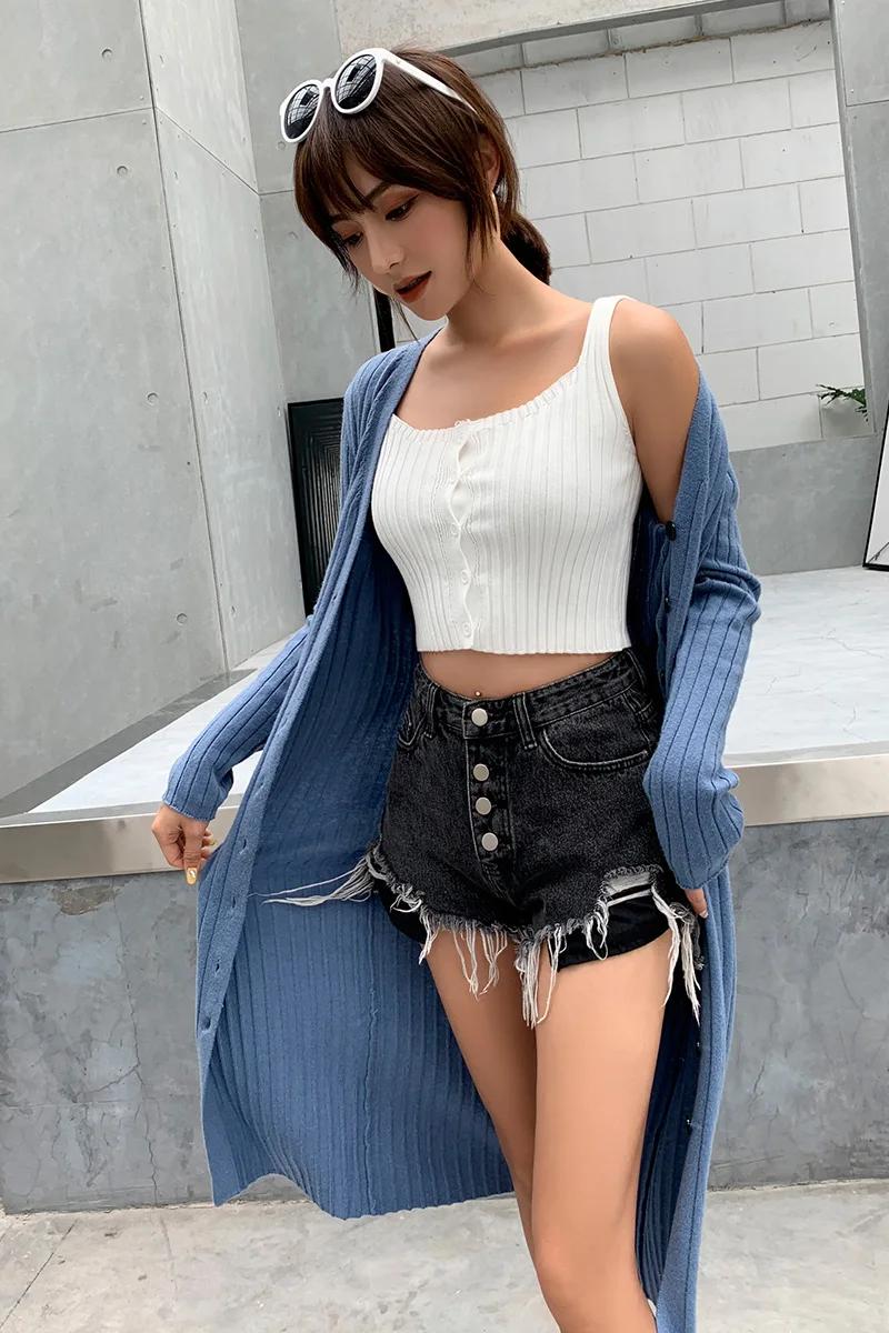 

Smpevrg femela cardigan long style coat women sweater V-neck long sleeve waist cardigans women coats slim fit fashion jumper new