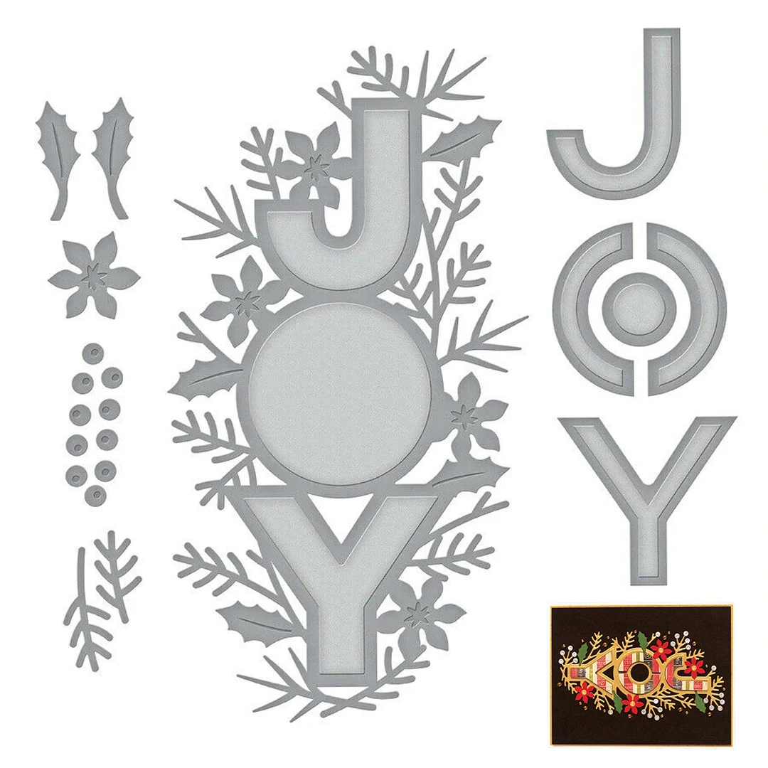 Christmas JOY Letter Metal Cutting Dies Stencil for Scrapbooking, Embossing, DIY Decor, Photo Album, Paper Cards, and Crafts image 3